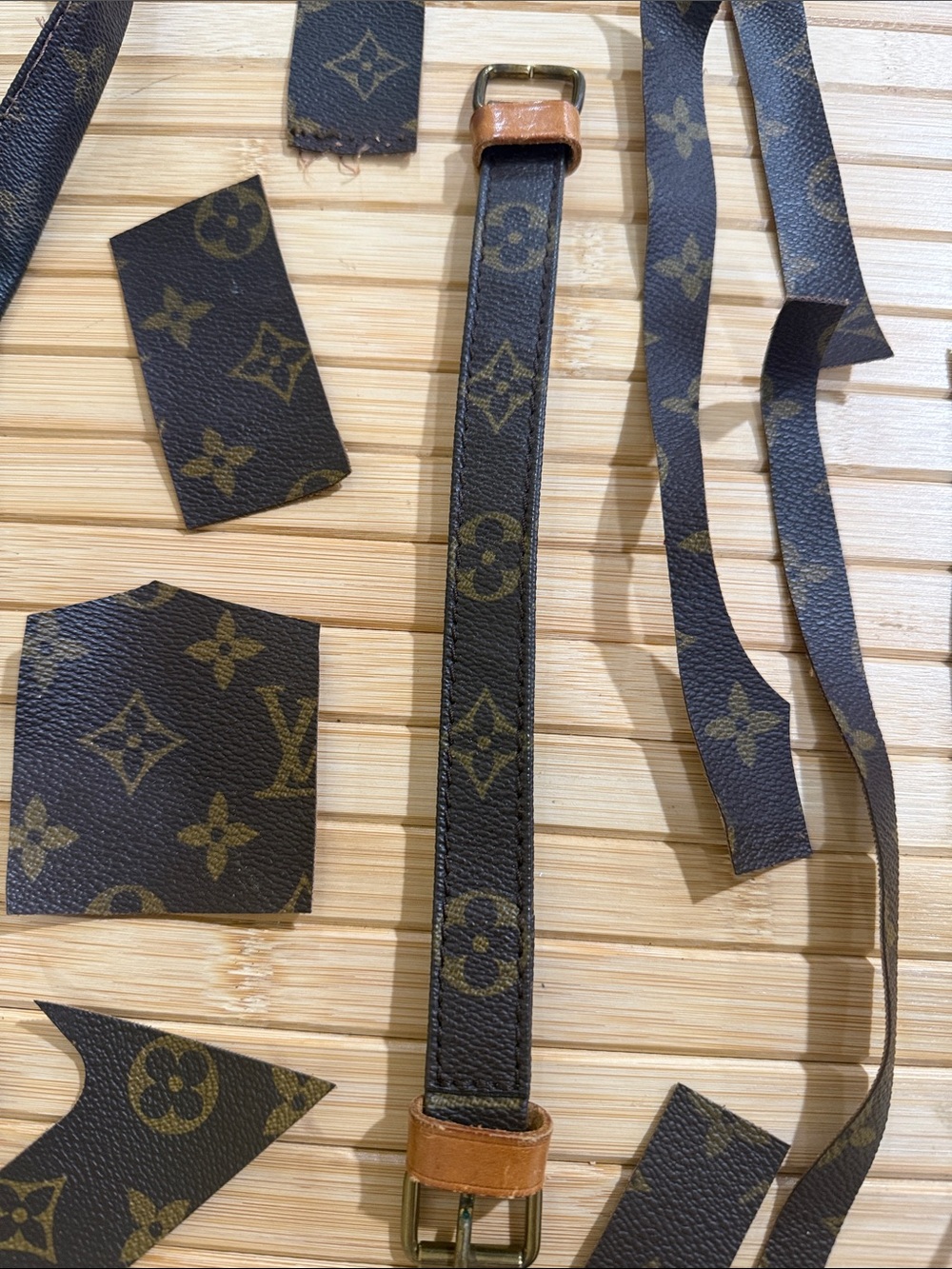 Authentic Louis Vuitton Brown and Tan Monogram Strap & pieces Project
